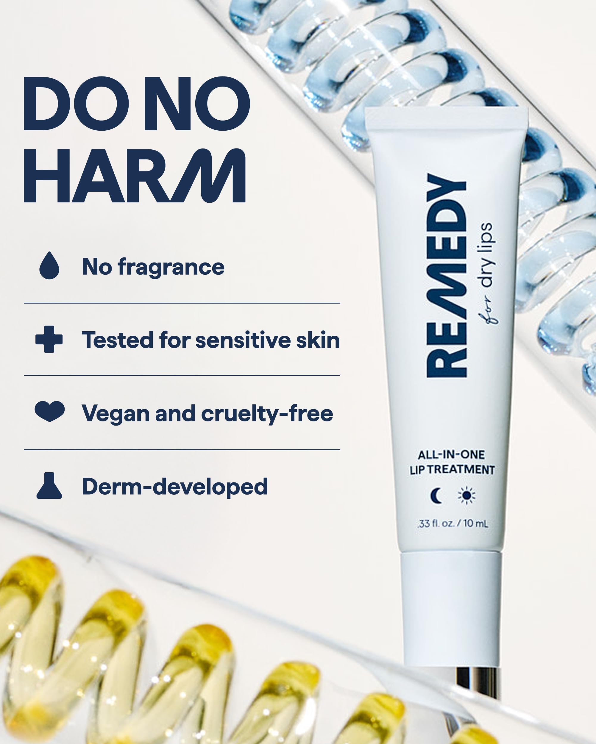 Remedy Science label close-up emphasizing dermatologist-developed formula