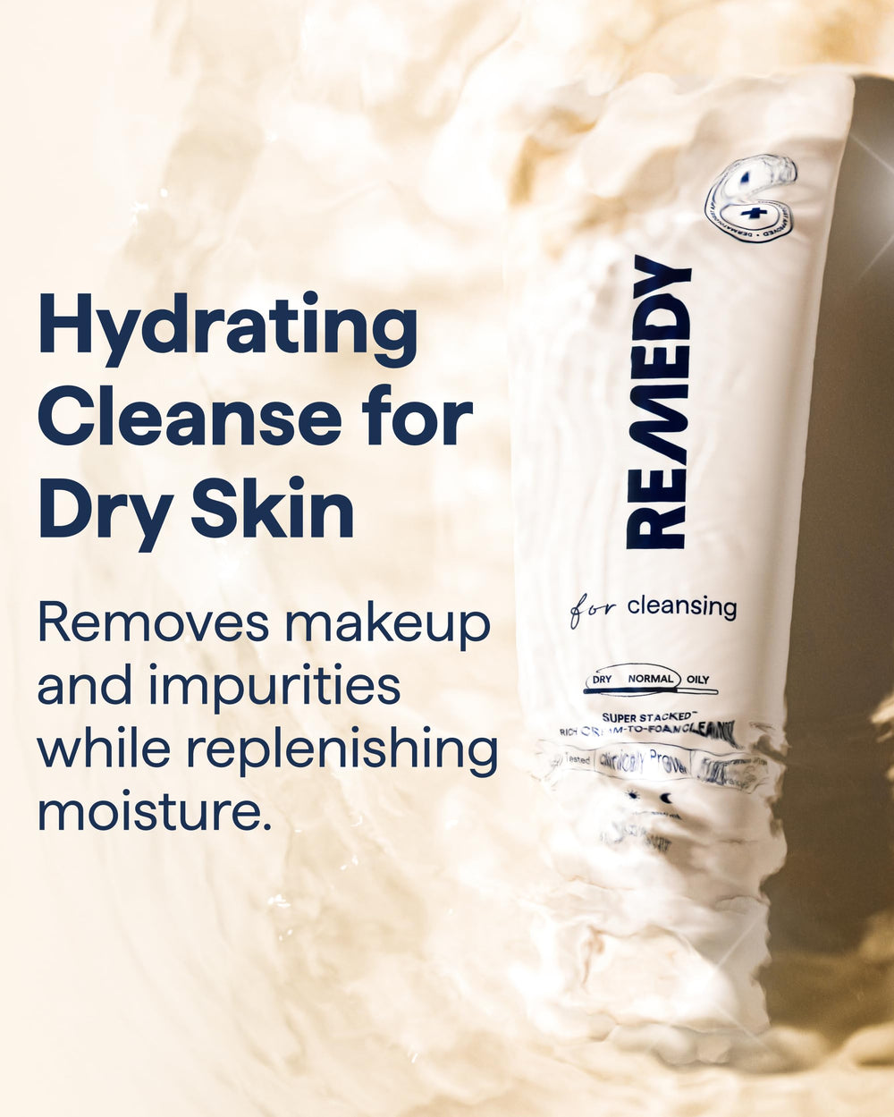 Remedy Science pump dispensing foam into hand for effortless application