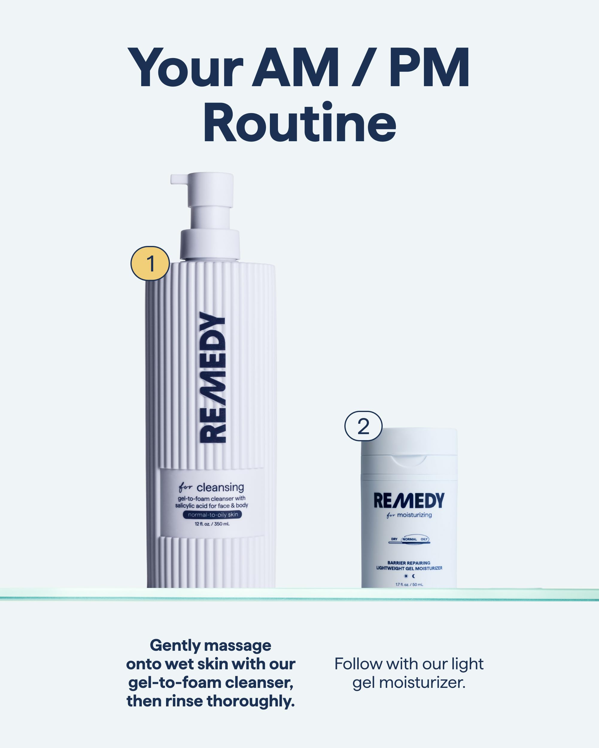 Remedy Science cleanser packed in a toiletry bag for travel-friendly routine