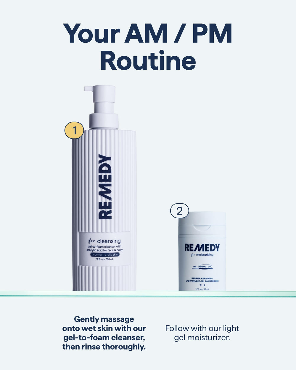 Remedy Science cleanser packed in a toiletry bag for travel-friendly routine