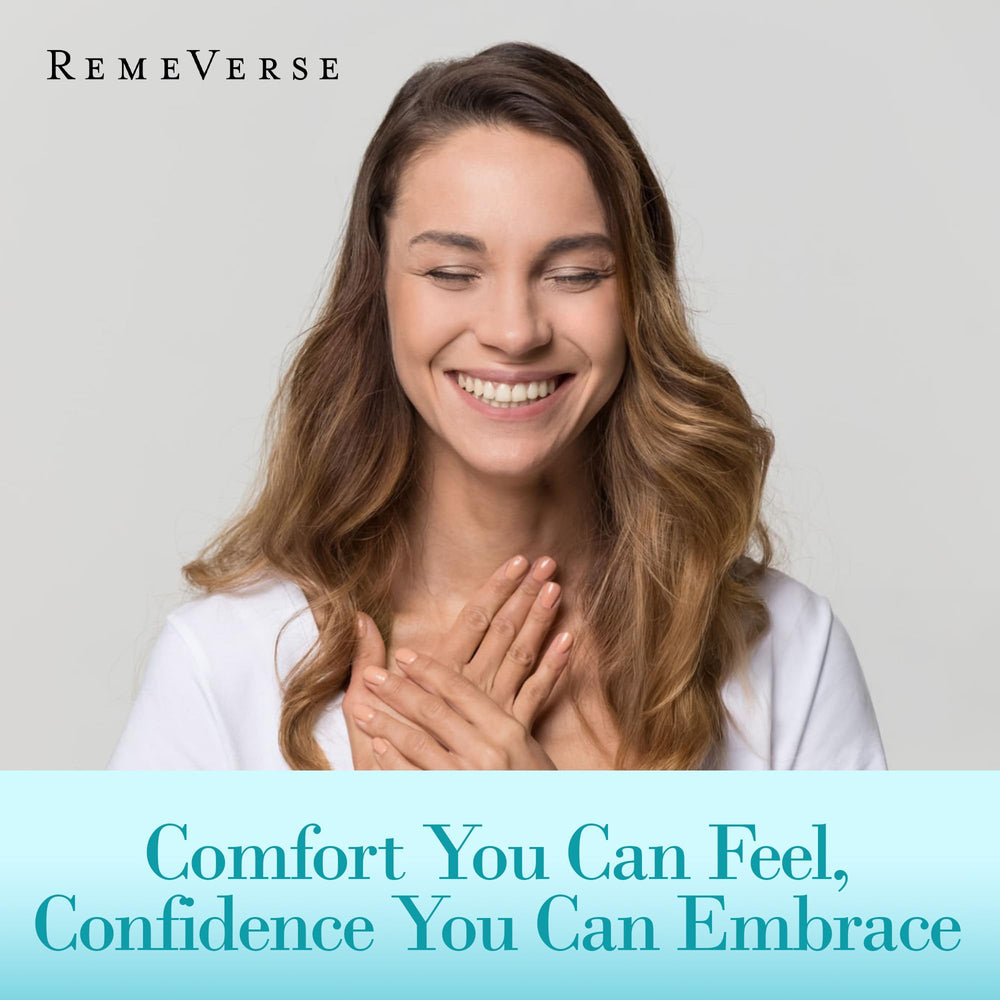 RemeVerse bottle beside box packaging conveying ready-to-use skincare