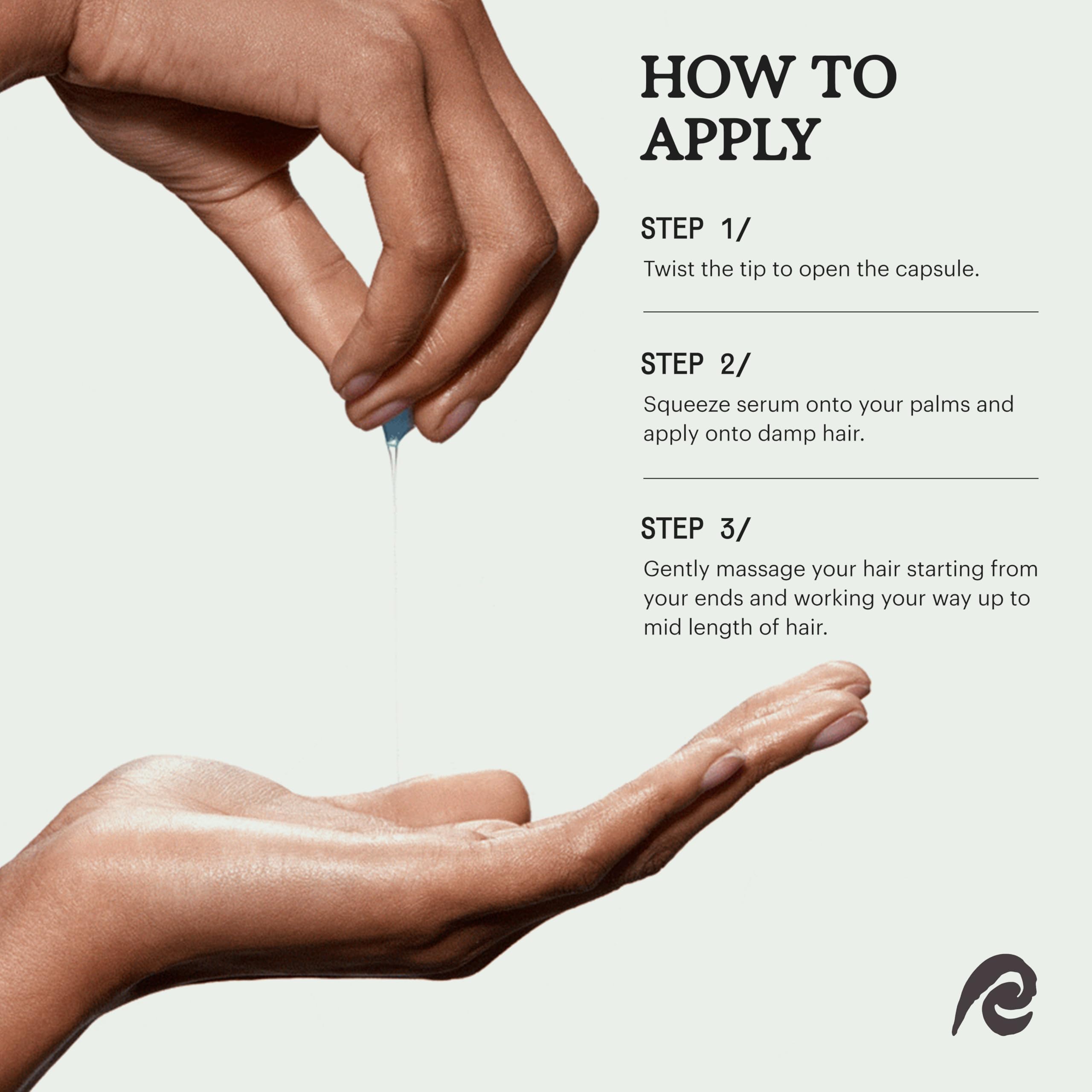 Remilia Hair capsule in hand to show size and precise dosing convenience