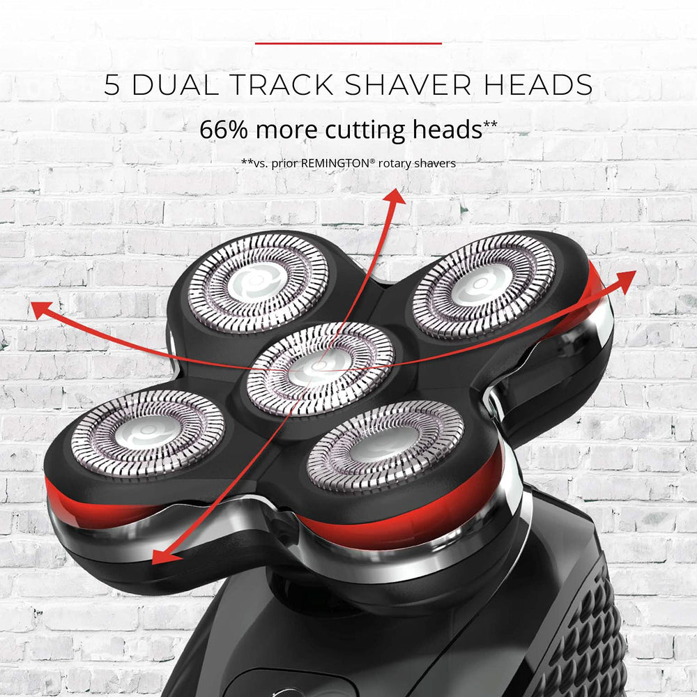 Remington Balder Pro head under running water illustrating easy waterproof cleaning