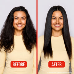 Remington styling in use straightening long hair for faster salon-smooth results