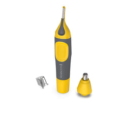 Remington NE3871 front packaging showing yellow trimmer and accessories for durable grooming