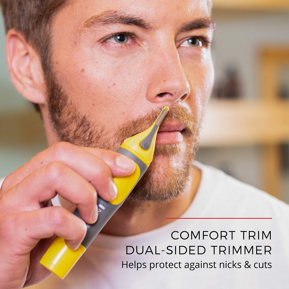 Remington NE3871 rotary ear attachment shown installed for guided ear hair removal