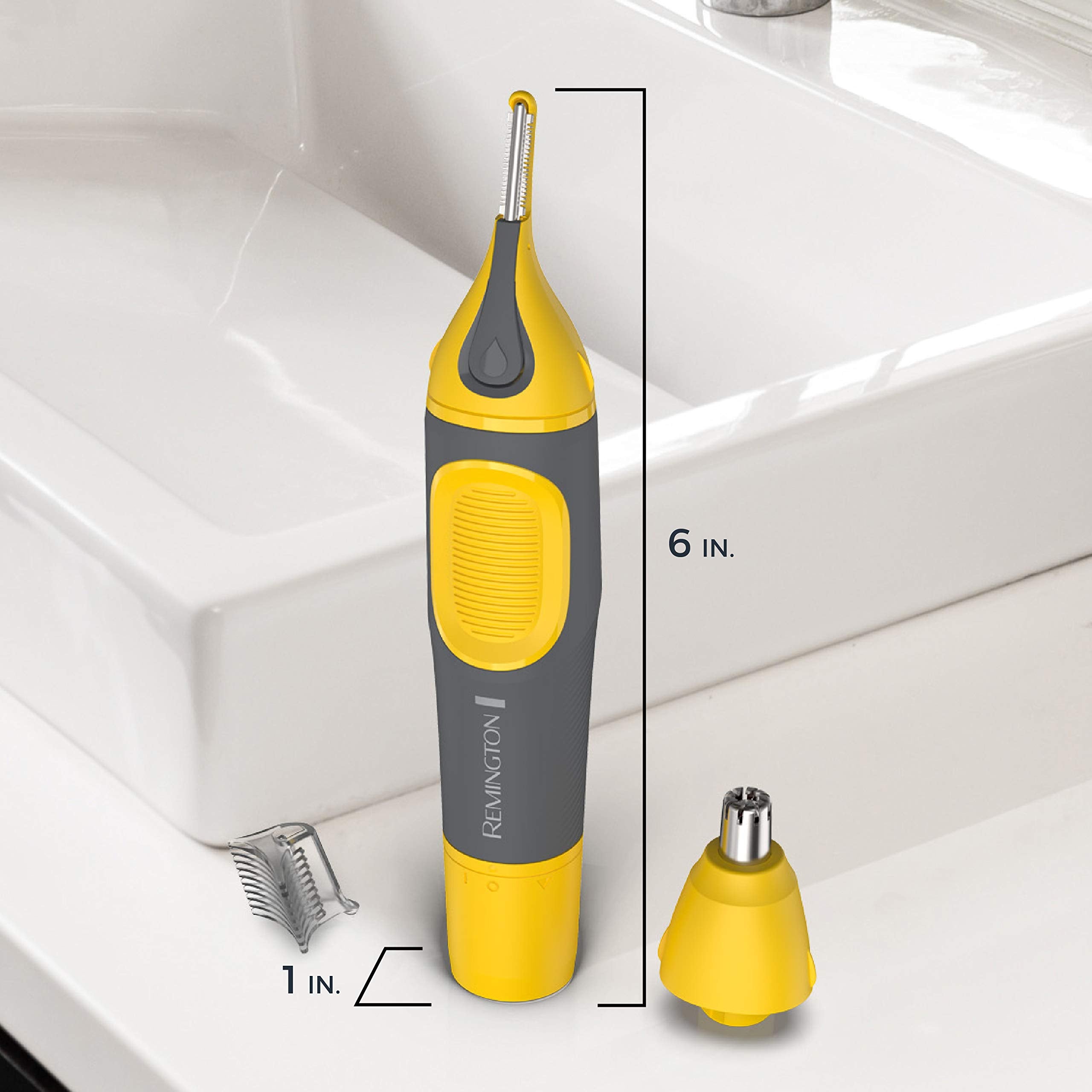 Remington NE3871 washout blades open illustrating easy cleaning and maintained performance