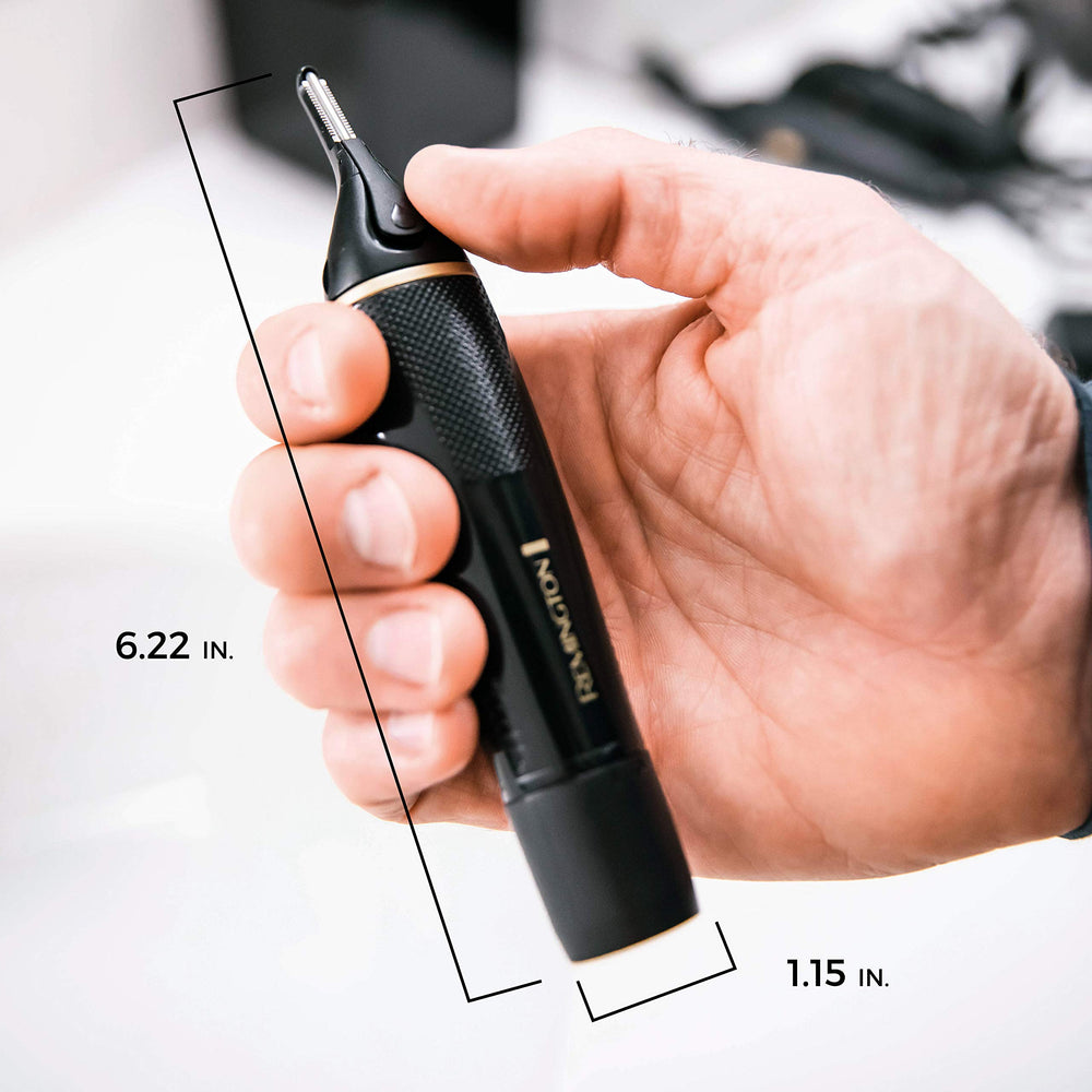 Remington product packaging with included AA battery for immediate out-of-box use