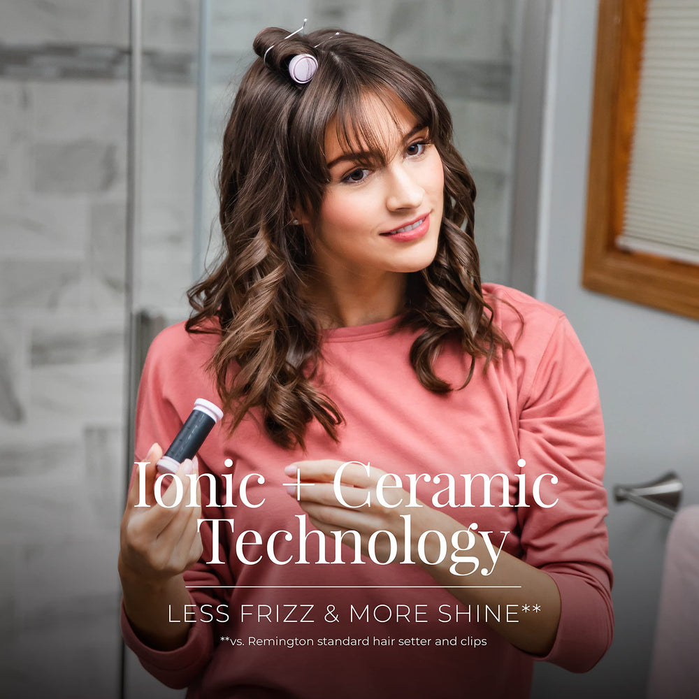 Remington ceramic roller surface close-up for even heat and reduced frizz benefit