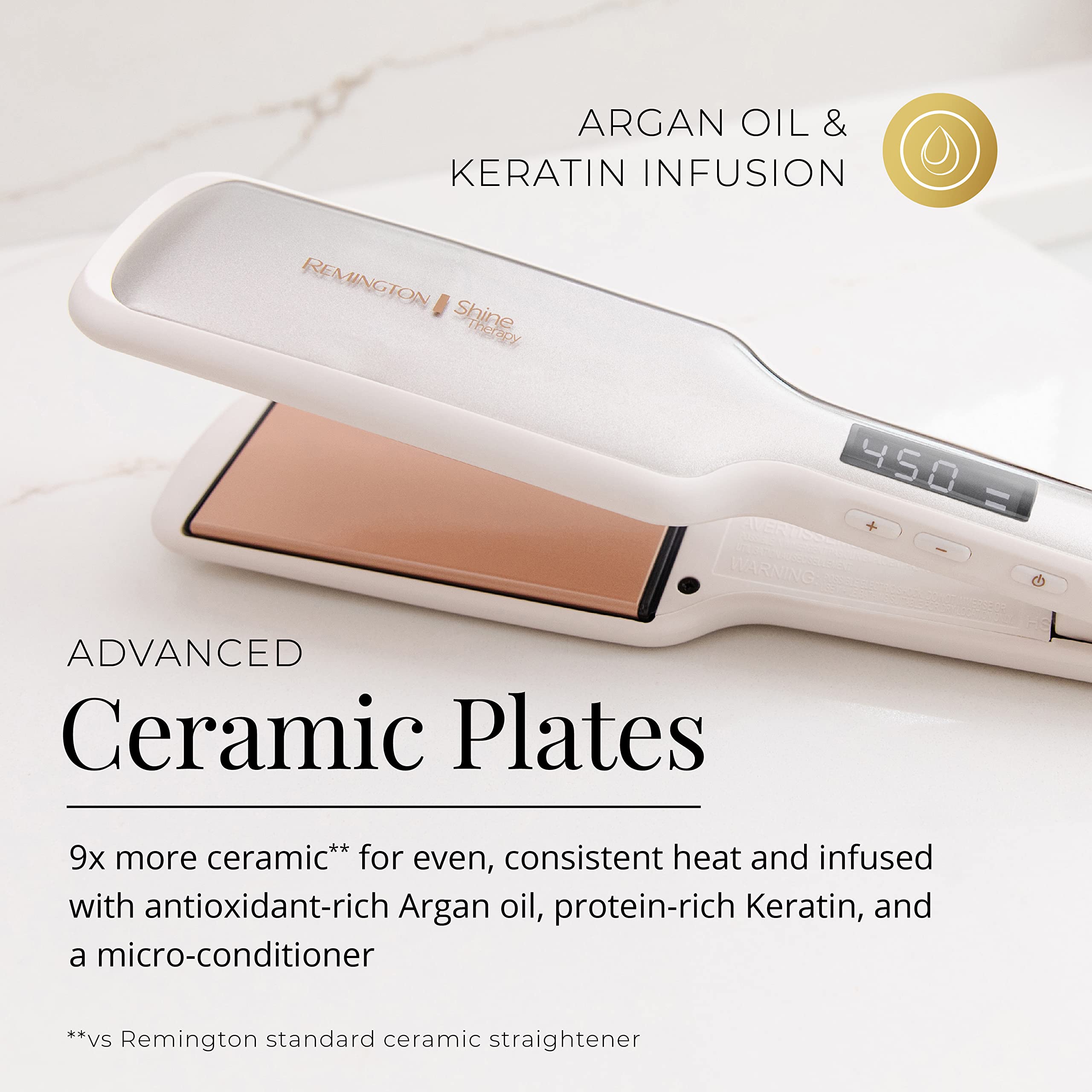 Remington close-up of 2-inch floating plates highlighting smooth glide benefit