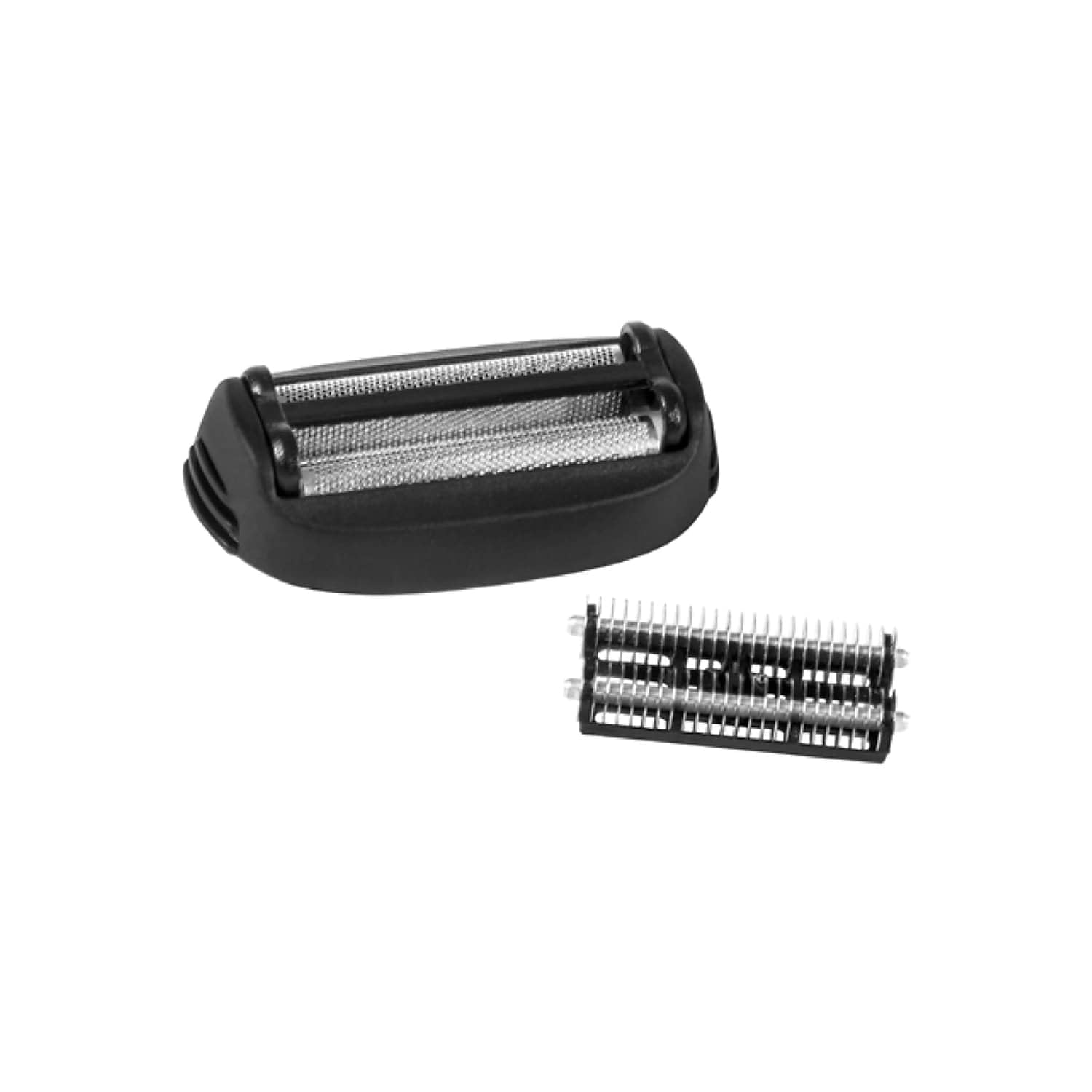 Remington foil cutter front view showing replacement head and improved shaving precision