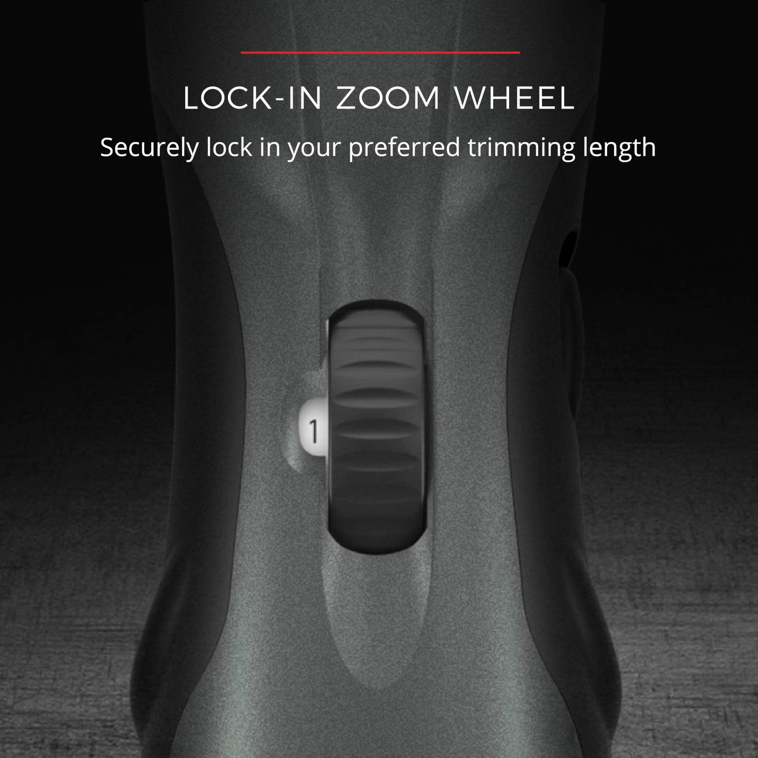 Remington zoom wheel length dial demonstrating easy adjustable control