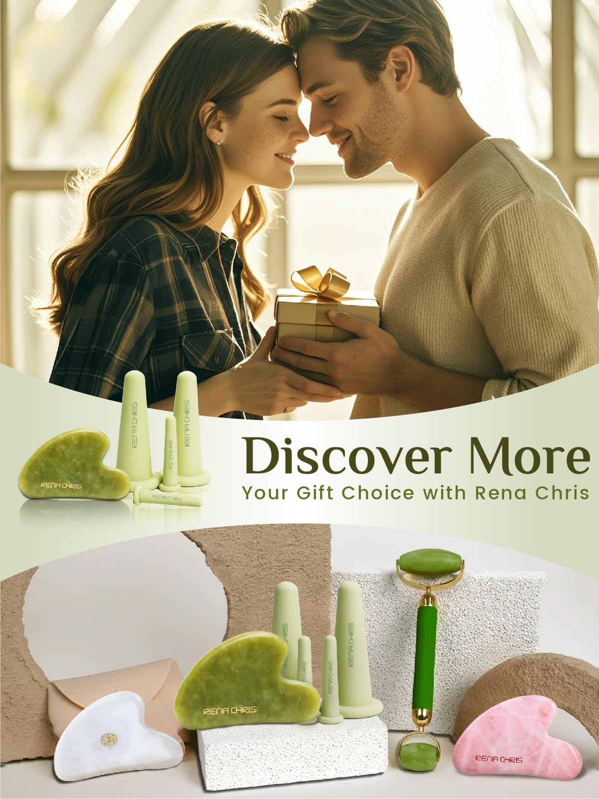 Rena Chris carry pouch and cleaning cloth displayed for tidy storage and portability