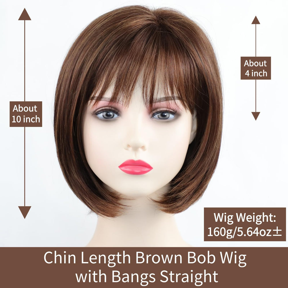 RENERSHOW side profile bob wig highlighting layered shape and smooth bangs