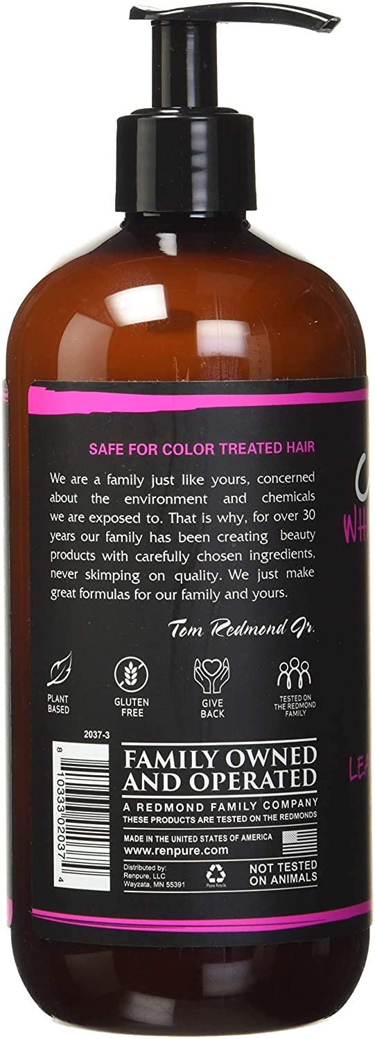 RENPURE applied to damp hair demonstrating easier detangling and moisture