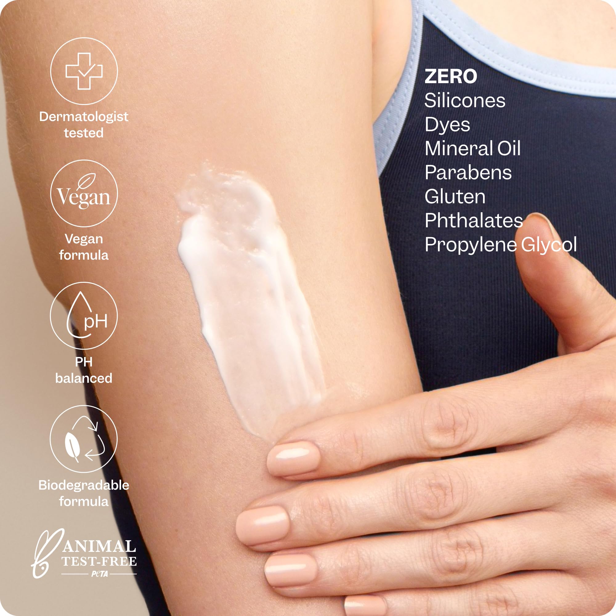 RENPURE bottle staged next to towel showing post-shower moisturizing use