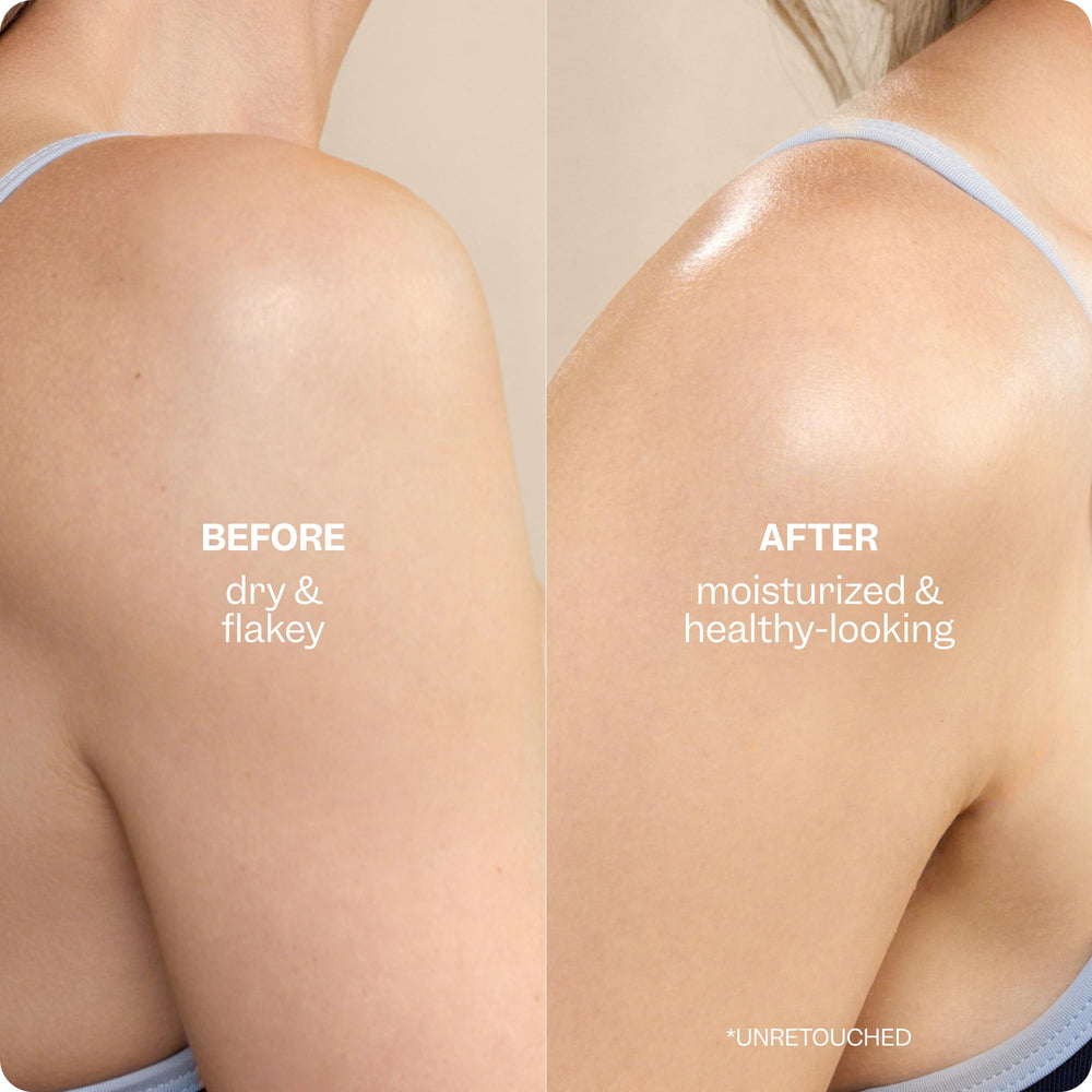 RENPURE lotion texture swipe showing lightweight, fast-absorbing cream
