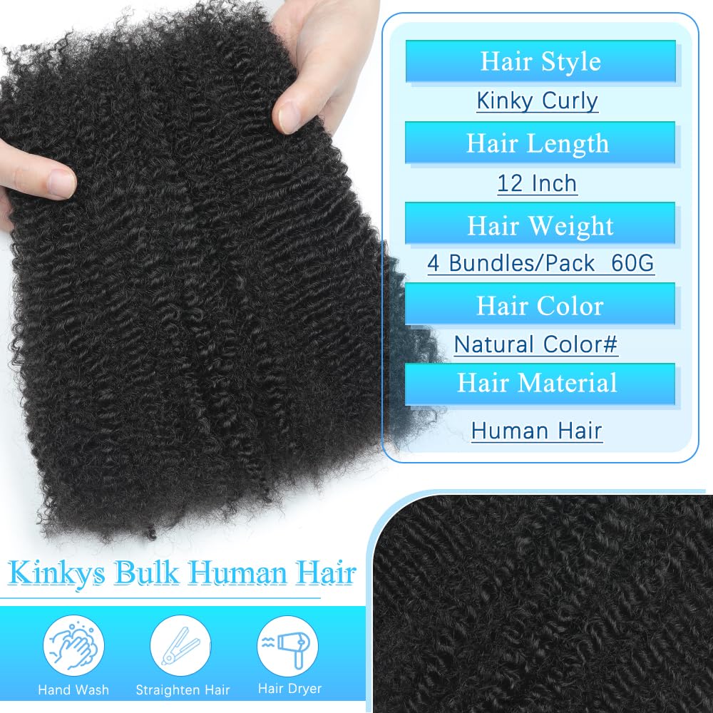 Renyarch close-up of 12" kinky-curly texture highlighting softness and blendability