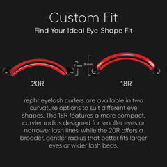 rephr 20R silicone pad closeup showing cushion texture for gentle curling benefit