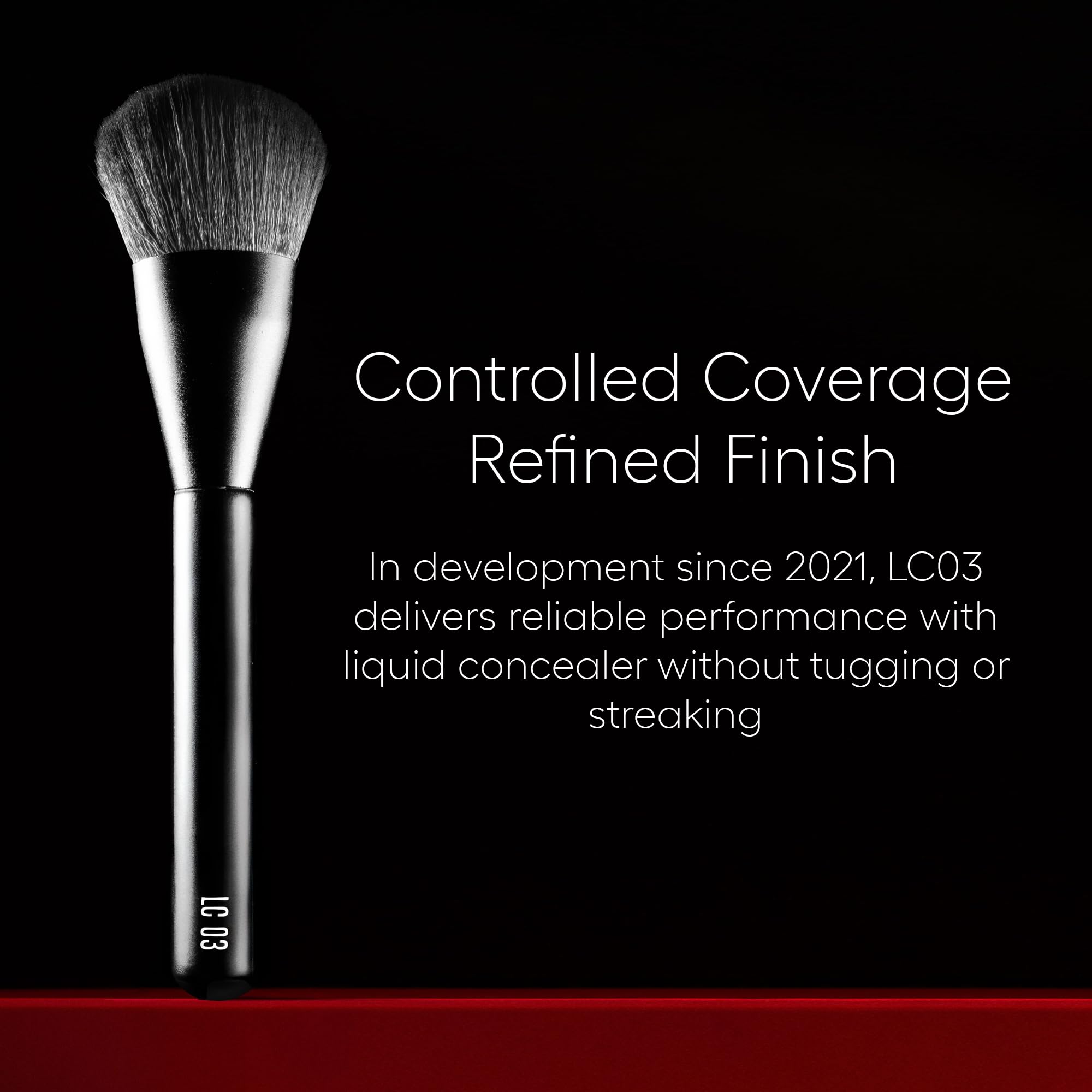 rephr LC 03 texture swipe demonstrating streak-free finish with liquids
