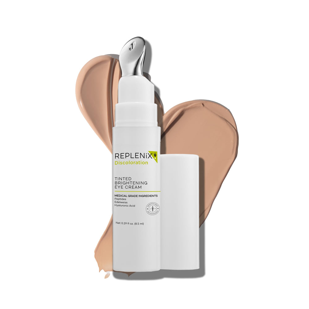 Replenix front packaging showing tube and tinted cream for instant coverage