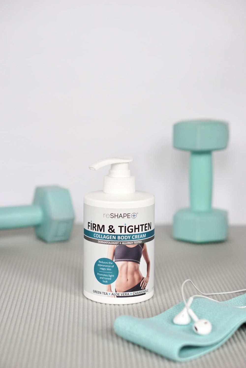 Reshape+ displayed in bathroom lifestyle scene for daily routine integration