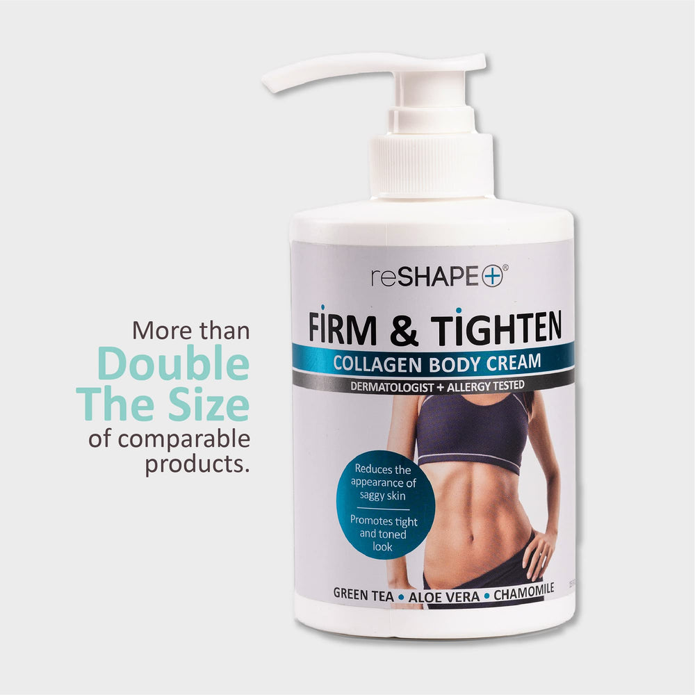 Reshape+ hand applying lotion to face for hydrated, soothed skin benefit