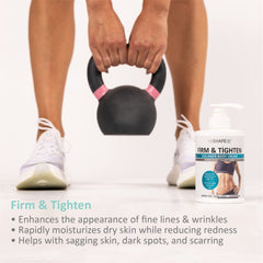 Reshape+ lotion pump dispensing creamy texture for fast absorption benefit