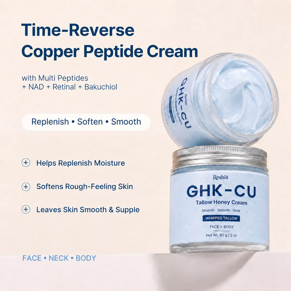 Reshot cream texture closeup highlighting smooth, nourishing consistency