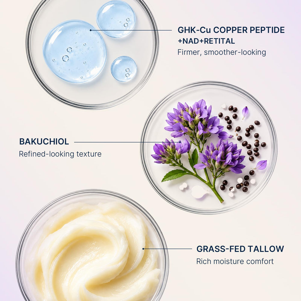 Reshot open jar with product swipe to show absorbent, non greasy finish