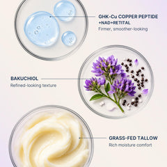 Reshot open jar with product swipe to show absorbent, non greasy finish