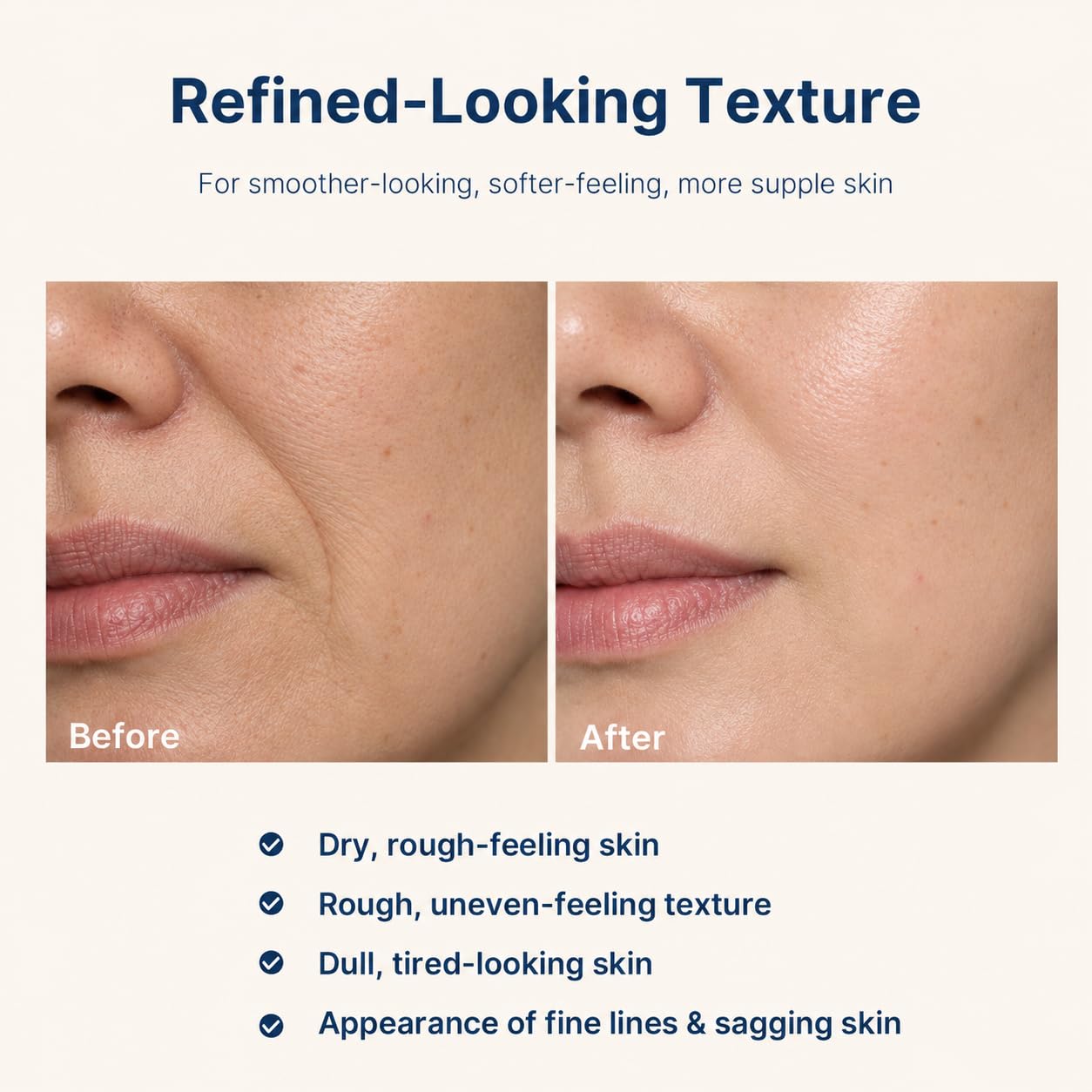 Reshot demonstrating neck application for improved comfort and softness