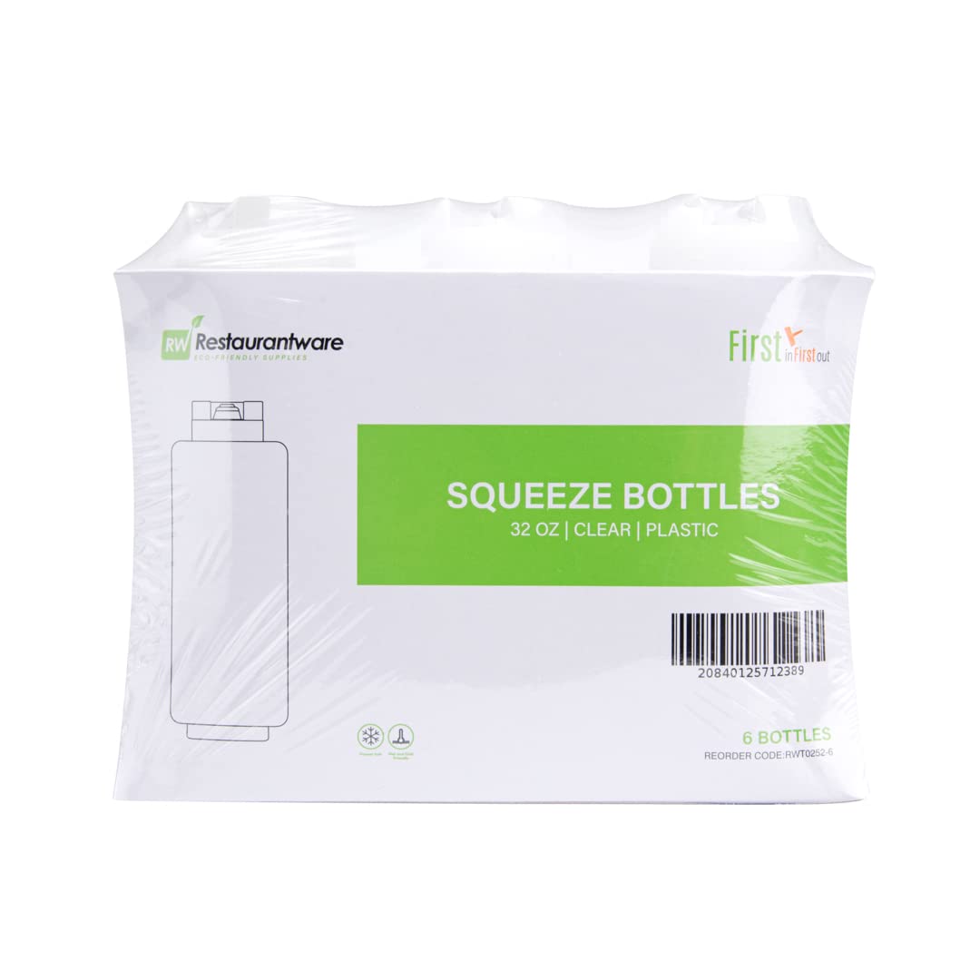 Restaurantware bottle in use squeezing sauce onto plate for made-to-order control