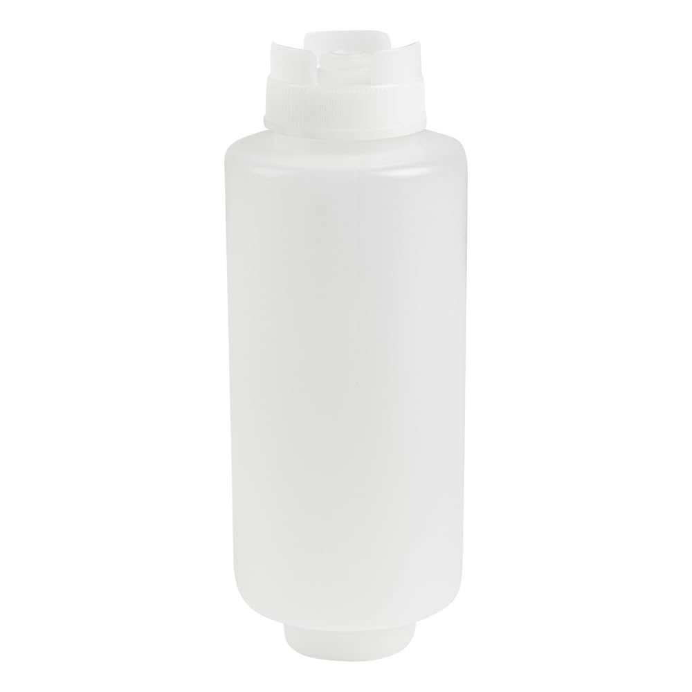 Restaurantware dispensing cap closeup highlighting silicone valve for controlled portions