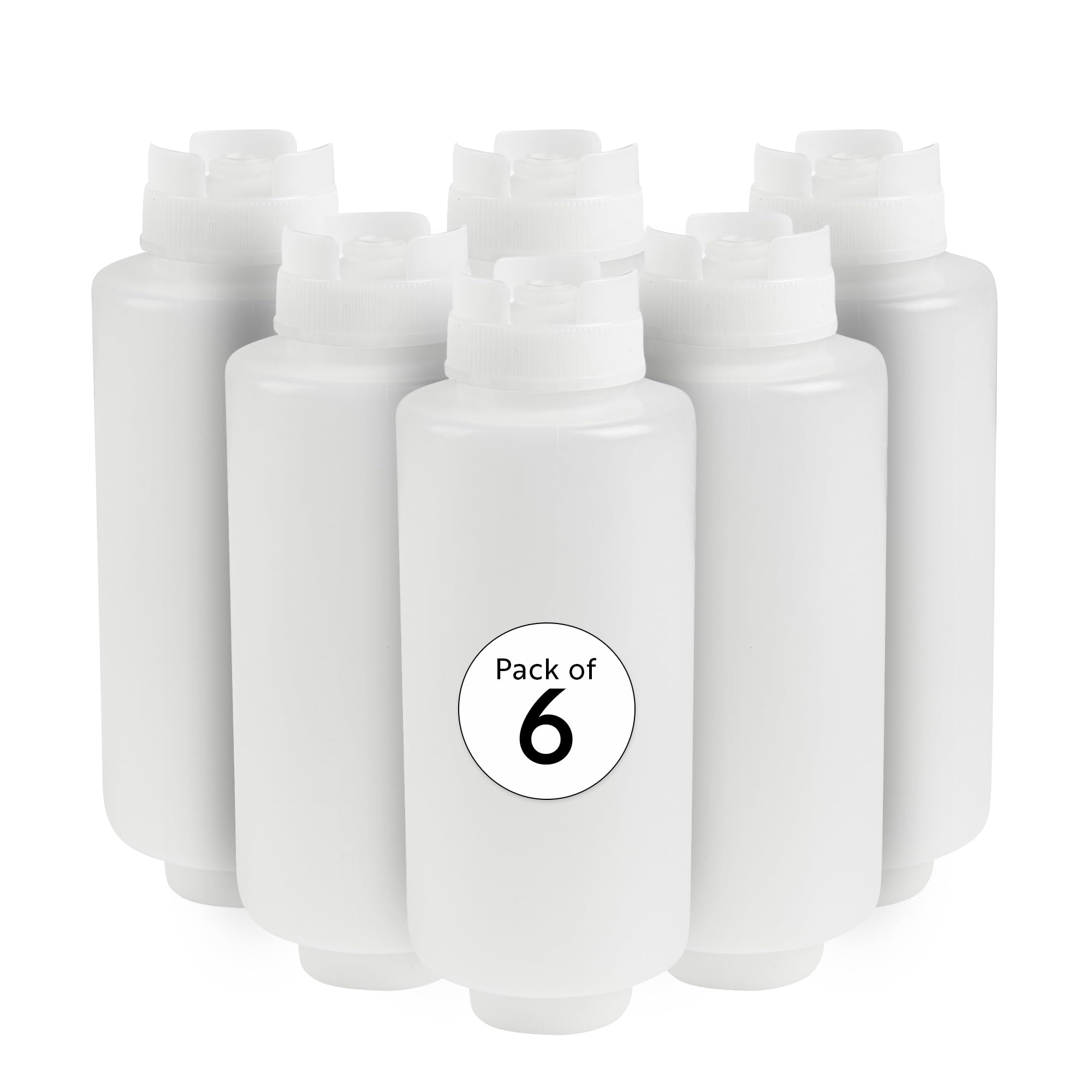 Restaurantware front view clear squeeze bottle shows shape and capacity for kitchen efficiency