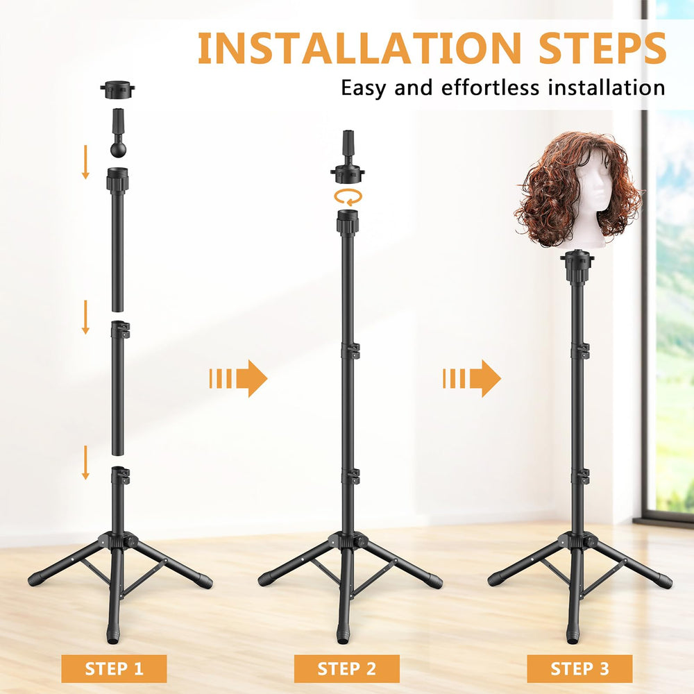 Retbtnm rotatable mannequin head tilted to angle illustrating flexible styling positions
