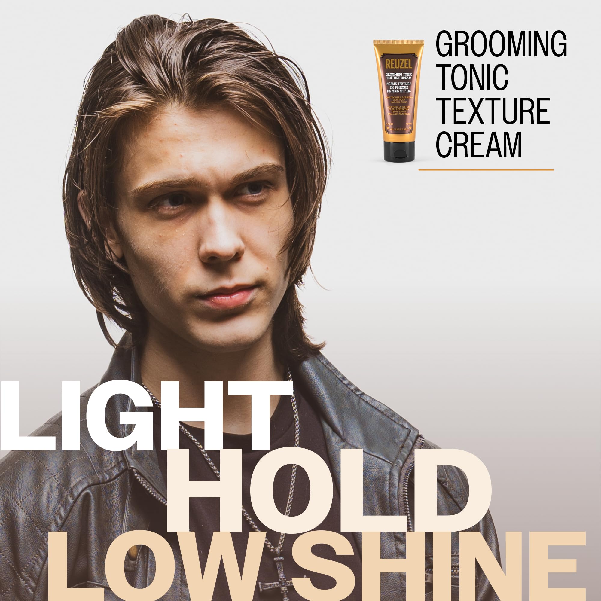 REUZEL close-up cream texture highlighting easy spreadability benefit