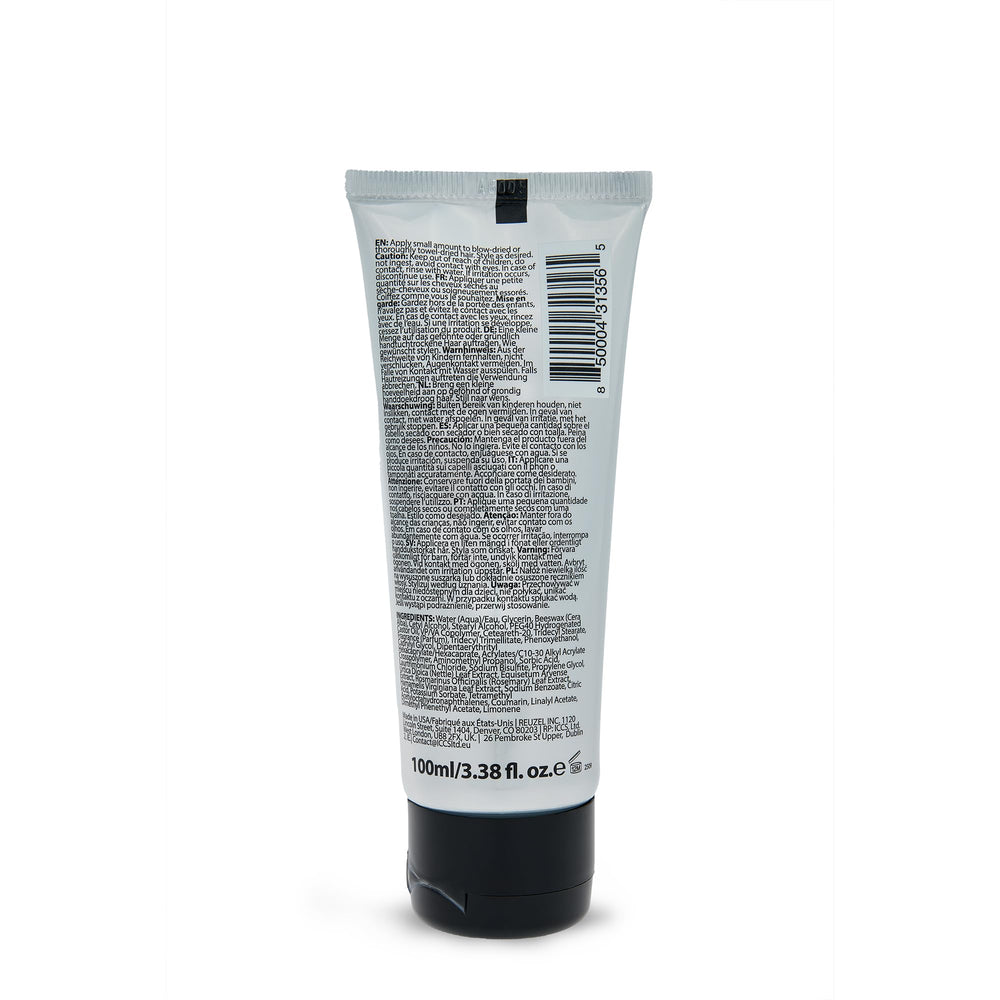 REUZEL grooming cream open jar showing creamy texture and easy-to-dispense benefit
