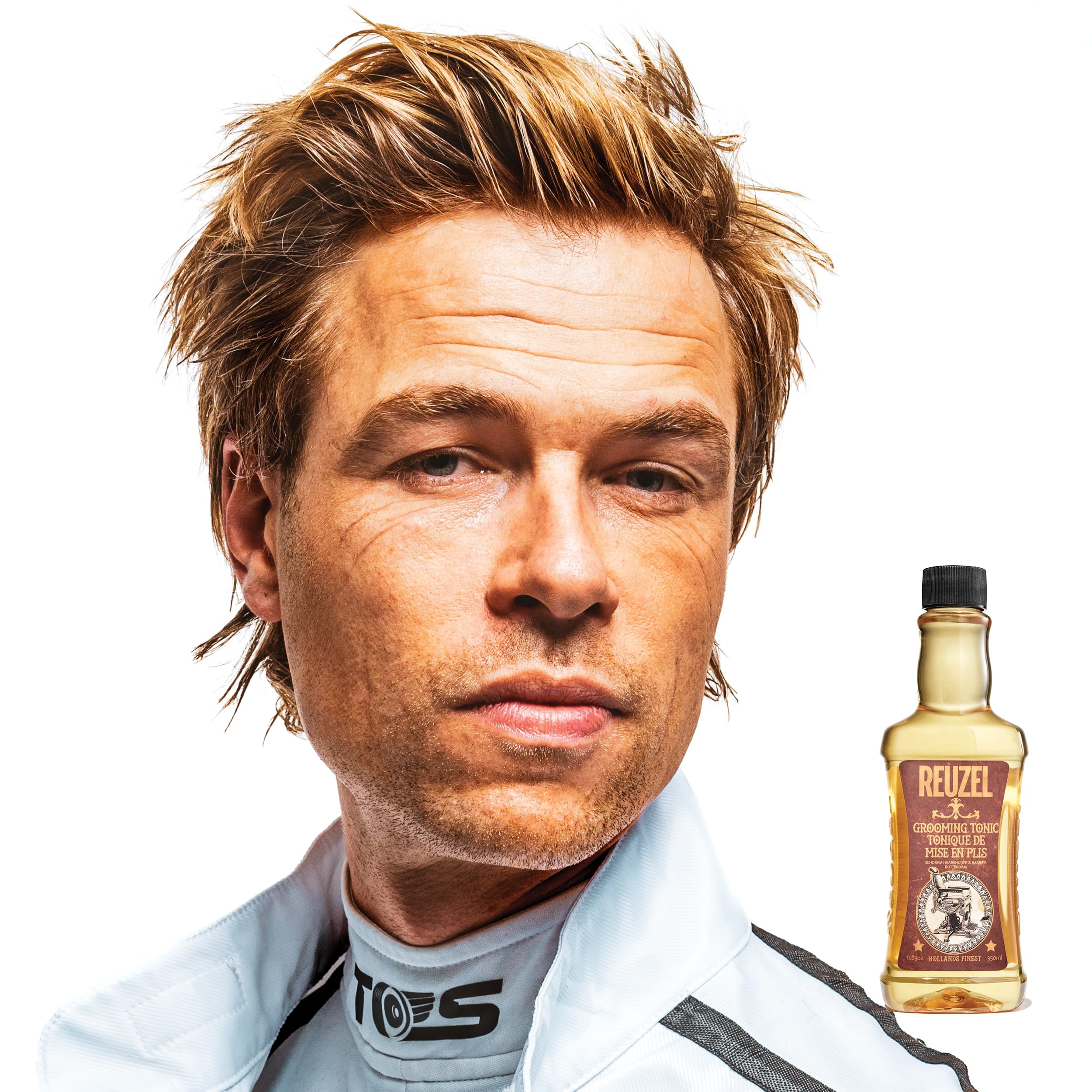 REUZEL smoothing tonic over pomade for added shine and refinement
