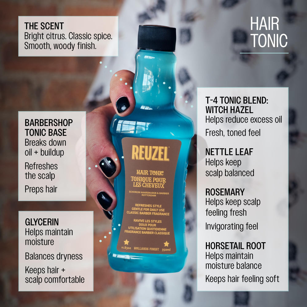 REUZEL used by barber during haircut for improved comb glide