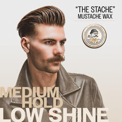 REUZEL mustache wax open texture closeup demonstrating smooth application benefit
