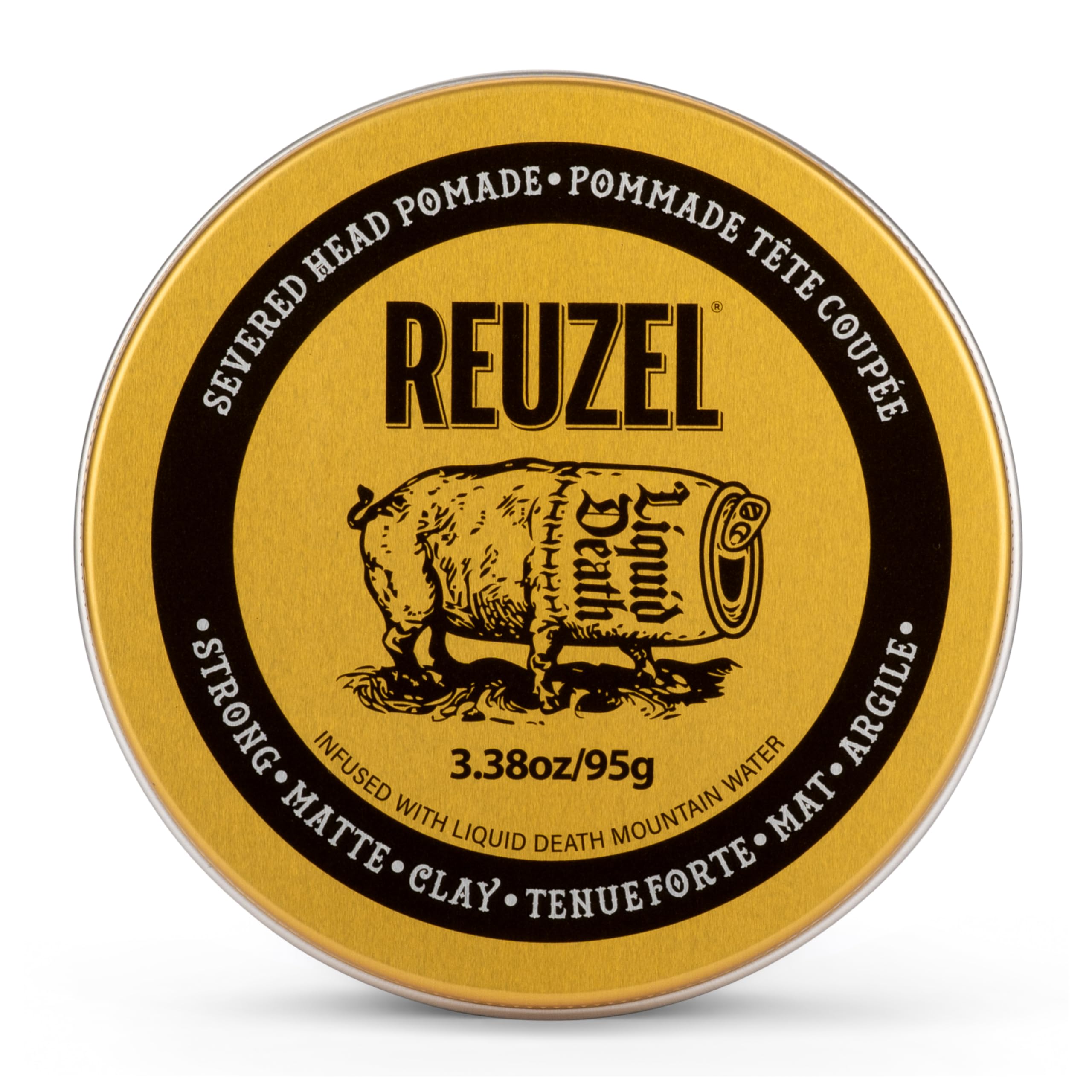 REUZEL jar front view showing product branding and matte finish benefit