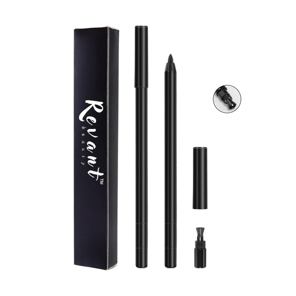 Revant Beauty front packaging showing black eyeliner and benefits