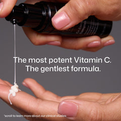 Revision Skincare serum texture on hand illustrating lightweight absorption and glow