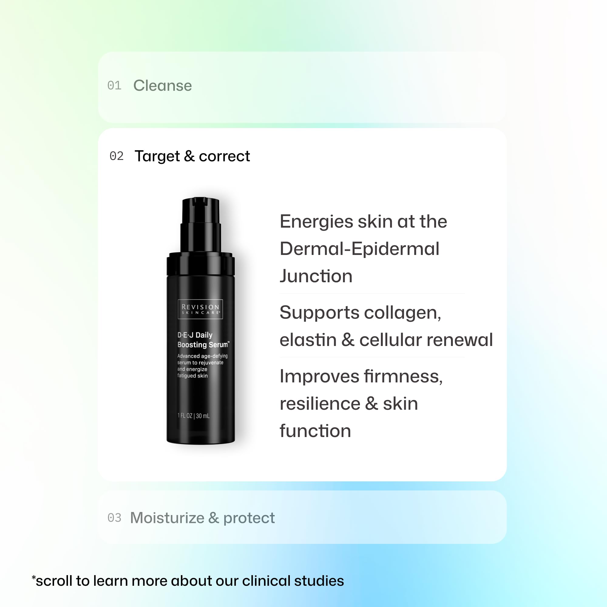 Revision Skincare illustrative before and after focusing on improved skin texture