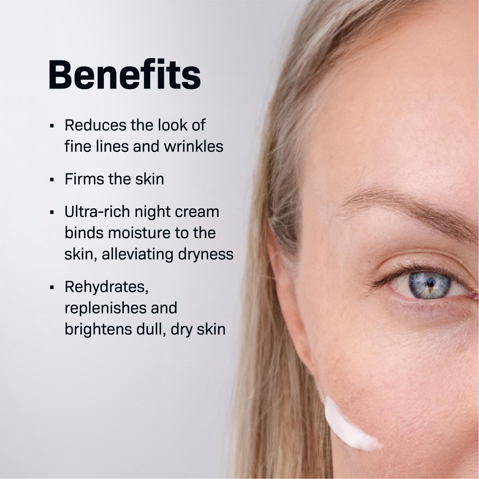 Revision Skincare label and ingredient list clear view highlighting peptides benefit