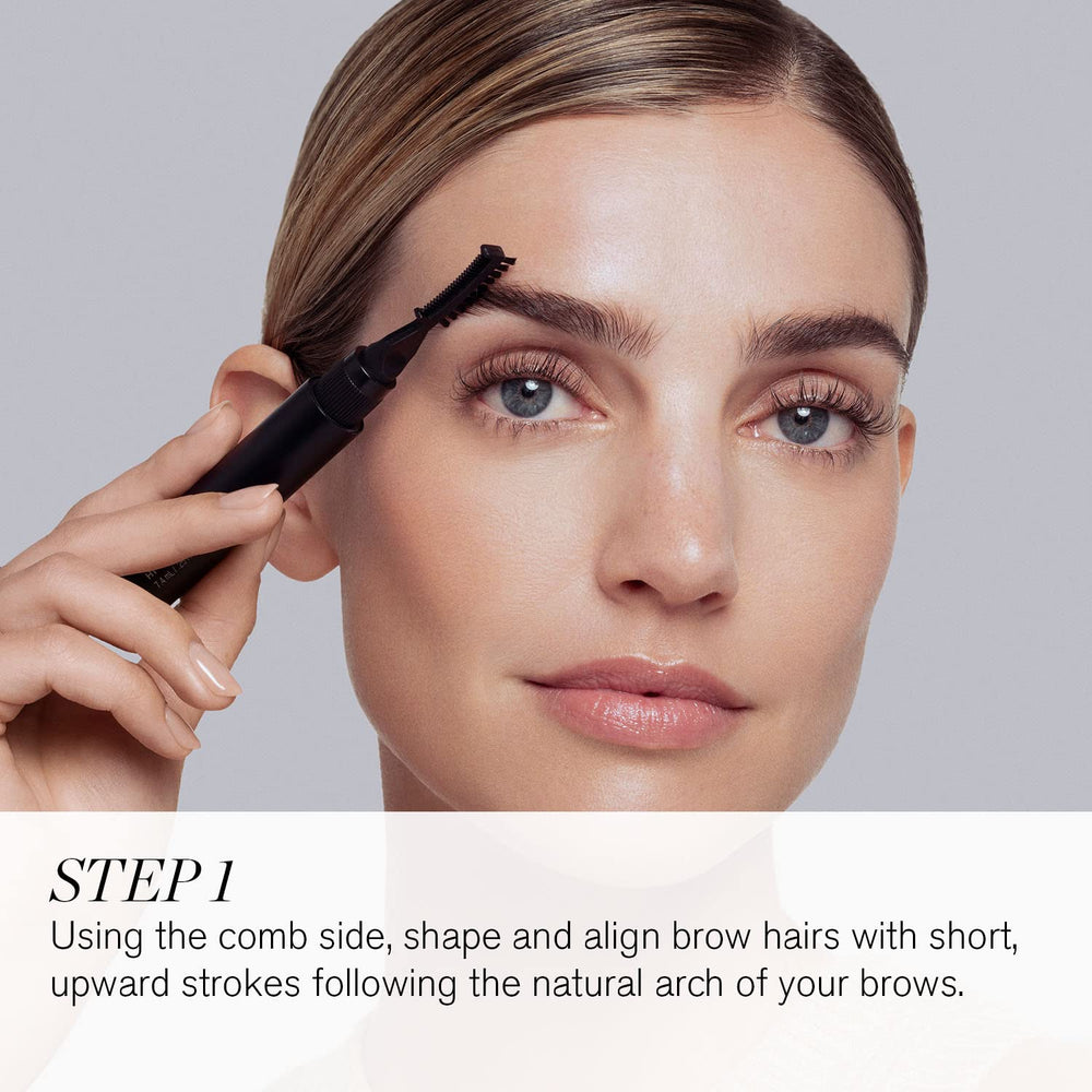 RevitaLash before and after brows showing defined shape and fuller look benefit
