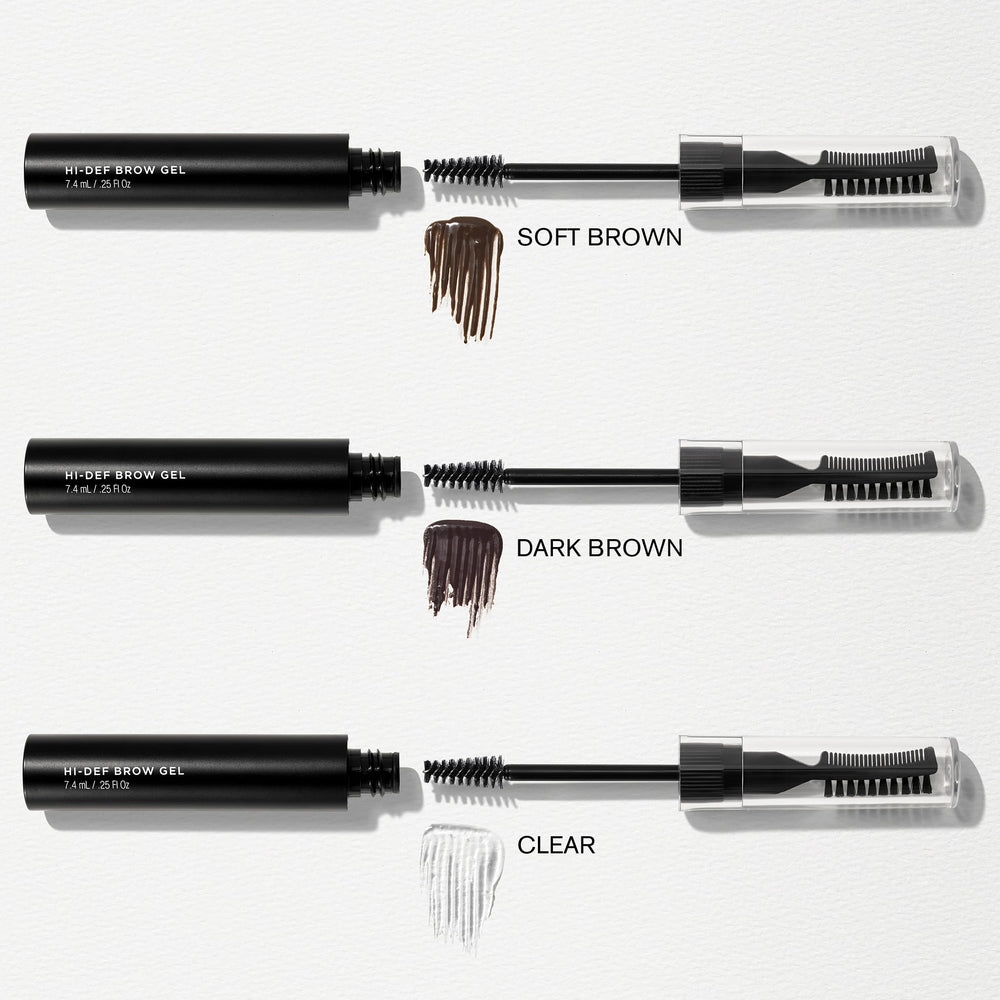 RevitaLash soft brown gel texture close-up showing buildable tint benefit