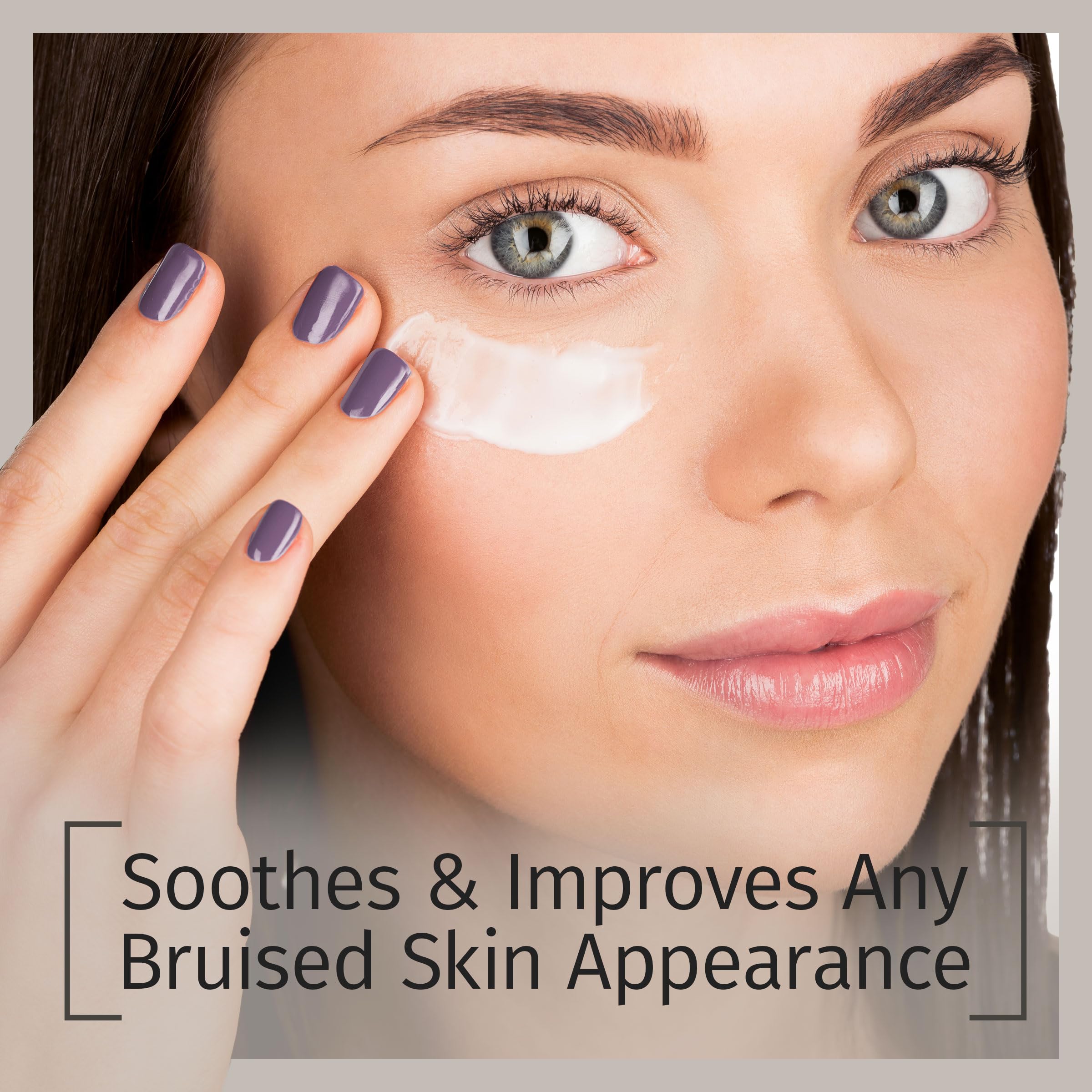 Reviva Labs applying cream under eye for targeted brightening