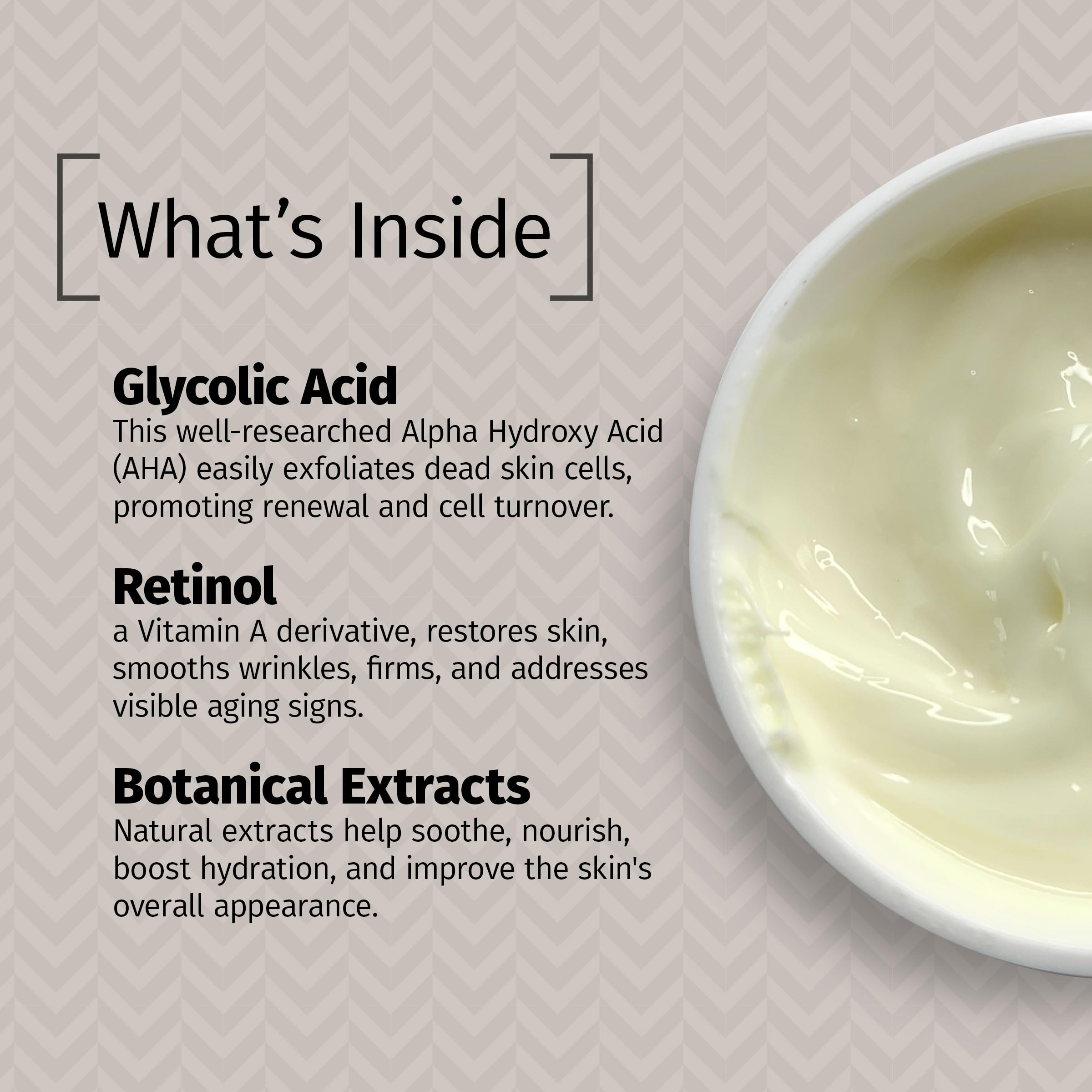 Reviva Labs cream applied to cheek illustrating gentle exfoliation